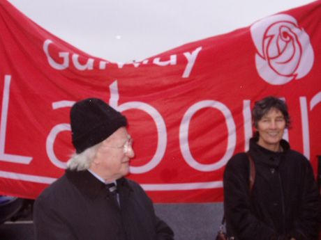 Michael D. with Catherine Connolly, mayoress of Galway City up until last June.