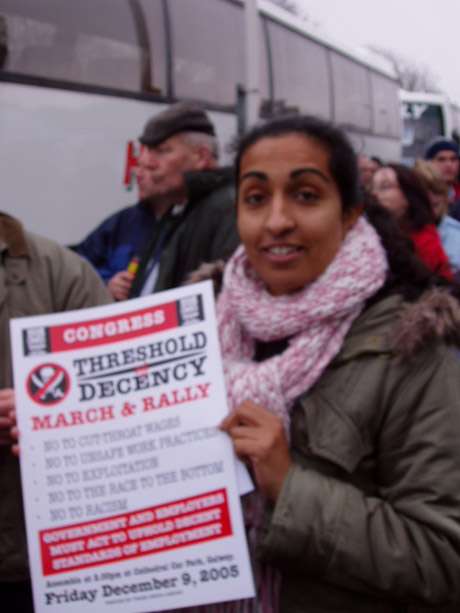 Jameen Kaur the head honchoess of the Amnesty International shop in Middle street, Galway