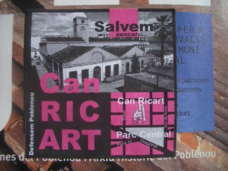 salvem can ricart sticker in barrio