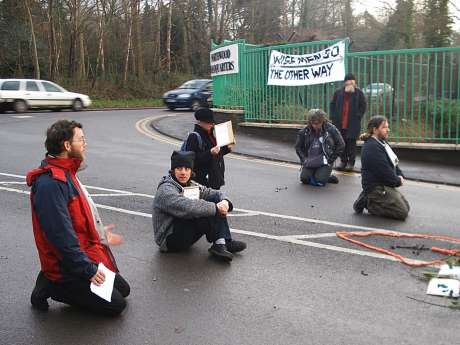 Blockading the Entrance to Northwood HQ