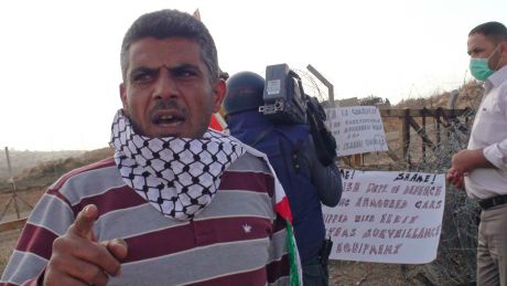 Iyad Burnat angrily denouncing the Irish government and CRH