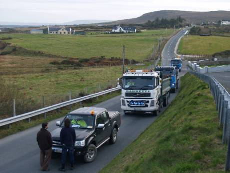 Blocking Shell trucks on the way back from court