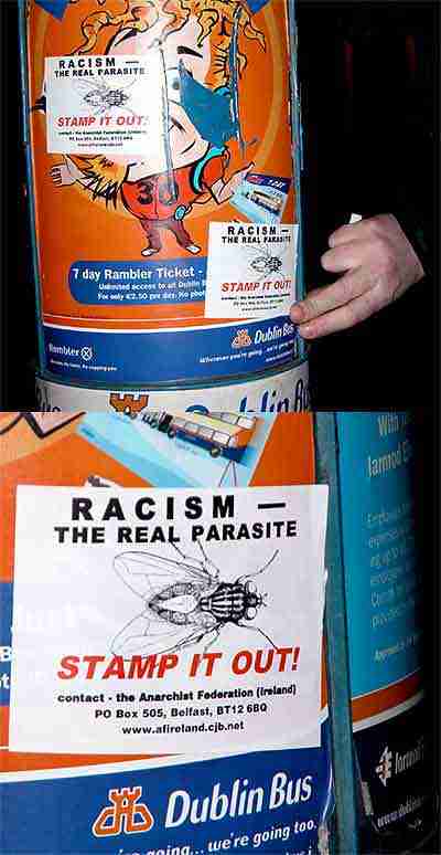 Putting Anti-Racism Stickers Up!....