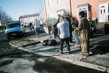 Gathering up the bags