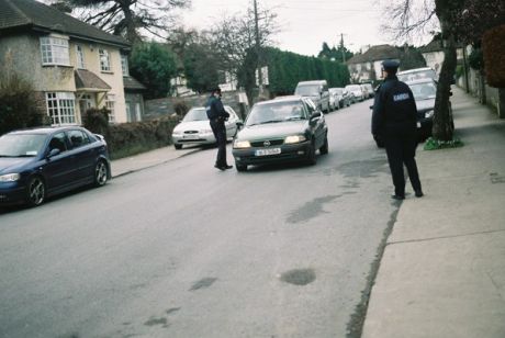 Women on checkpoint duty