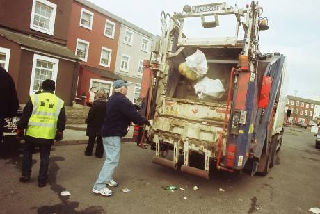 Clearing up the rubbish