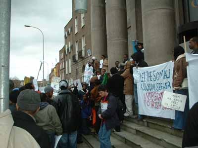 Speeches outside McDowell's department of injustice