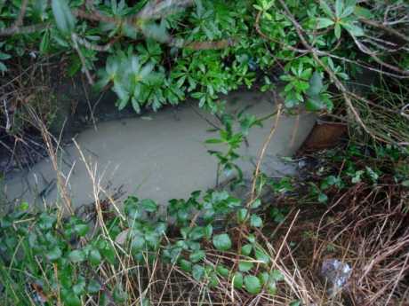 Untreated water leaving site, heading for Carrowmore lake