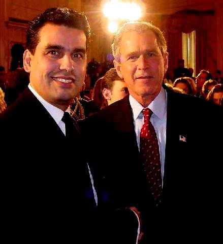 Rodriguez with George Bush