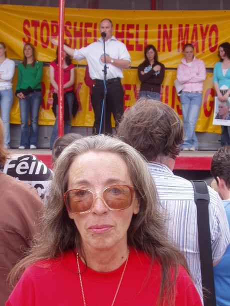 Maura after telling the infant protester to get out of town, if not Mayo, as Erris isn't big enough for the two of 'em.