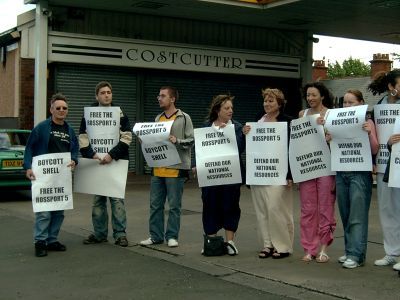 The protest succeeded in closing down the garage