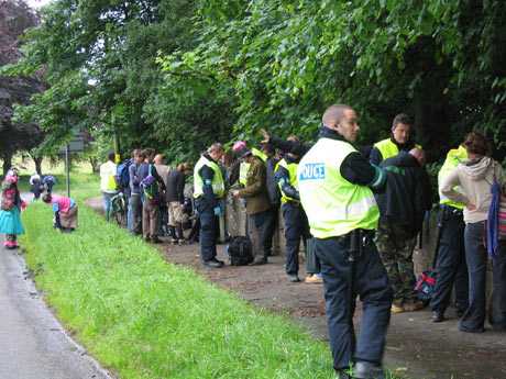 Police search activists