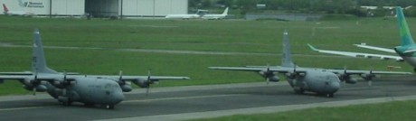 Two C-130s in Shannon Airport, June 2002.