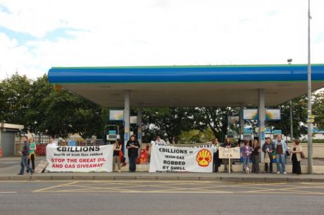 Protestors Outside Topaz