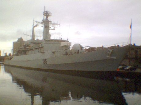 Navy ship docked at Europes Capital of Culture.