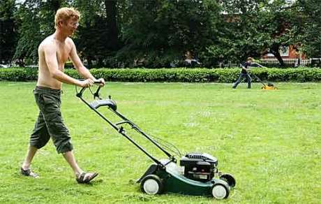 Dartmouth Residents Mow the Grass