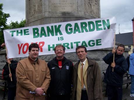 Cllr Keith Martin, Cllr Martin Keane, Harry Barrett at the Rally