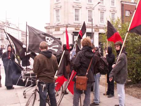 Crowd Gathers at Parnell Square