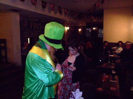 Cork S2S's resident Leprechaun with Niamh.