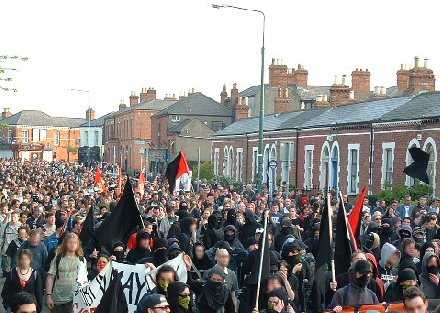 marching out of town - high spirits!