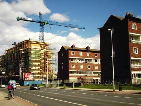 Chamber Court - with new private apartments being built right next door.