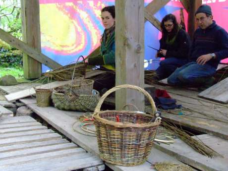 Basket making.