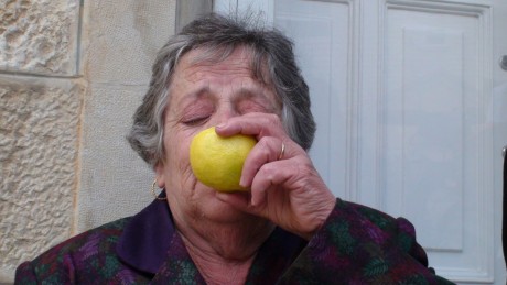 Beit Jala resident after being tear-gassed