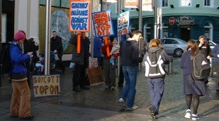 Leafleting on the Street