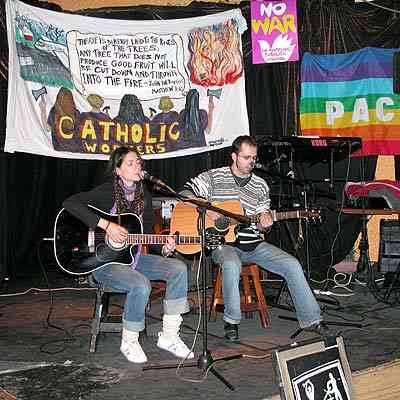 Elvis, as played by American NYC Catholic Worker Carmen Trotta