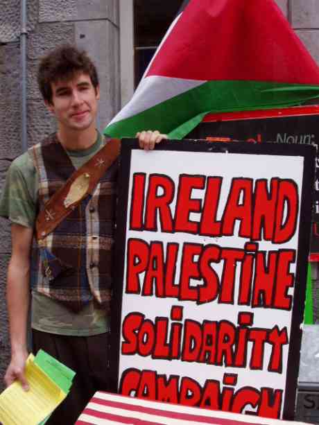 Charlie, the thoughtful young dude who also supported the Shell to Sea picket of the Westside, Shell Service Station