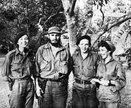 Cuban revolutionaries 1959: Vilma Espin, Fide Castro, Raul Castro, Celia Sanchez