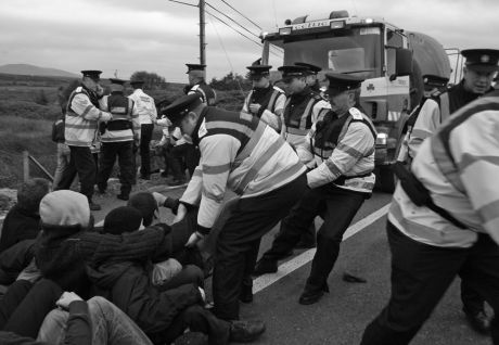 9.  Sit down by the Socialist Party youth members and others....