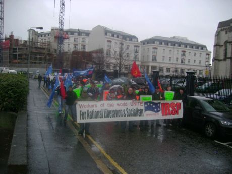 IRSP at the ICTU Demo in Belfast 23 October 2010