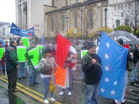 IRSP at the ICTU Demo in Belfast 23 October 2010