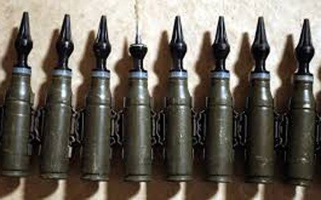 Munitions containing depleted uranium. Photo: AFP (from http://www.rudaw.net/english/middleeast/syria/15022017)