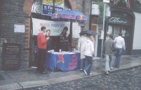 makeshift stall in dublin