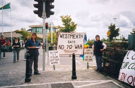 June with another WAWG activist, Catherine Heaveney.