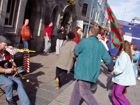 The mood was infectious, Ahern, Harney, it's gonna sweep yez from office in eighteen months time, Kenny, with yer fence sitting, it's gonna severely damage yer electoral ass.