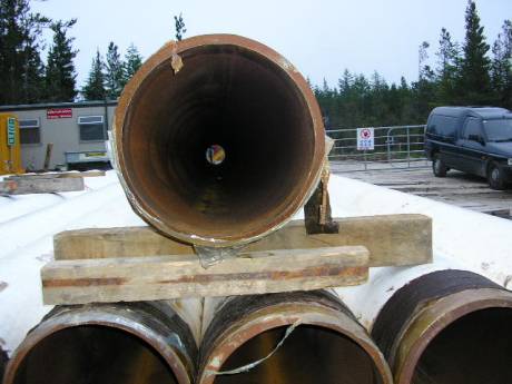 Pipes awaiting installation on Coilte land