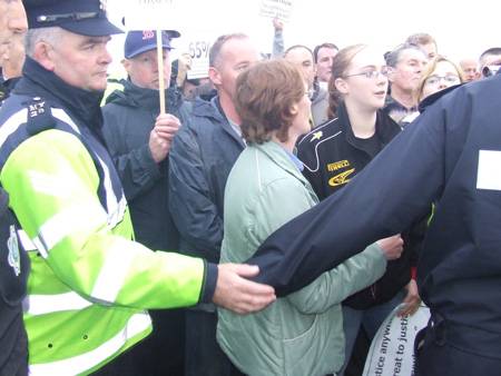 Garda attempt to push group, starting with Mary and Marie Corduff