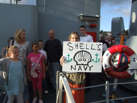 Photo opportunity on the gangway