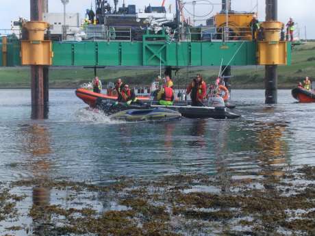 And the kayaker has fallen out